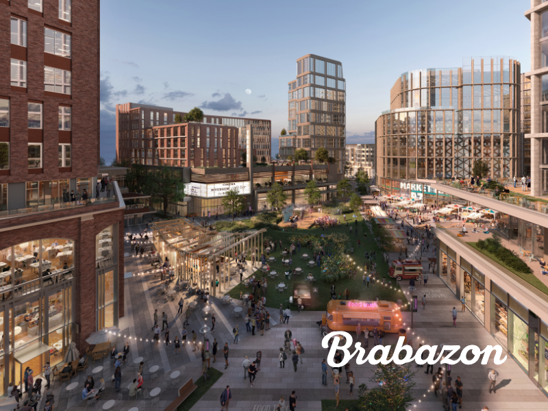 Aerial view of Brabazon town centre